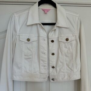 Authentic Lilly Pulitzer white Denim Jacket